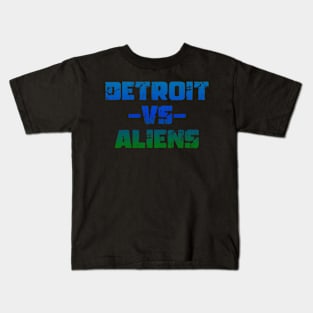 Funny Saying Detrois vs Aliens Kids T-Shirt